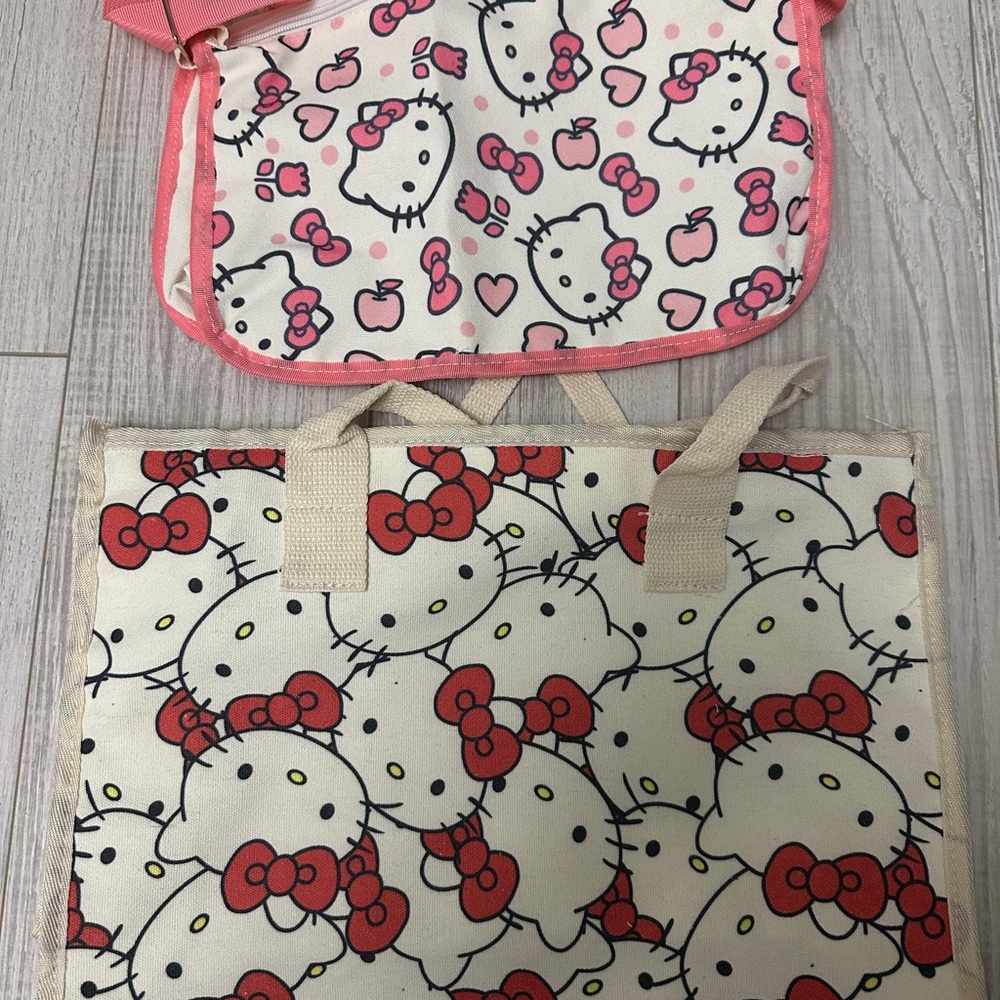 Hello Kitty cute print tote bag and shoulder bag bundle NWOT